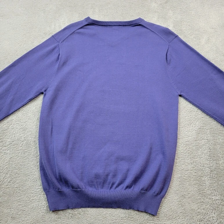 Suéter Pullover Southern Tides Para Hombre Pequeño Ligero Púrpura Preppy Golf Foto 3 de 4