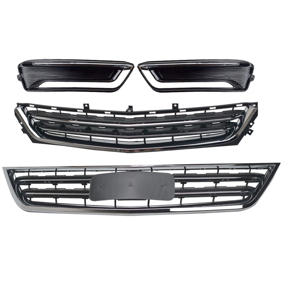 Parrilla inferior superior delantera con juego de cubierta de luz antiniebla para Chevrolet Impala 2014-2020 Foto 2 de 4