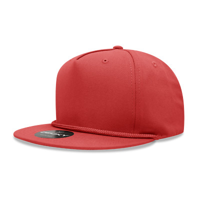 Decky Unisex 5 Panel High Profile Structured Cotton Blend Rope Hat - 1041