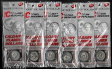 1982 Calgary Flames set of 6 Cupro-Nickel Hockey Dollars Lanny McDonald, Etc.