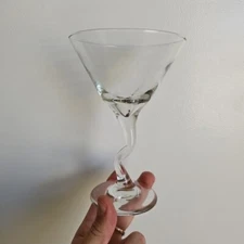 Libbey Z Stem Zig Zag Bent Martini Glass