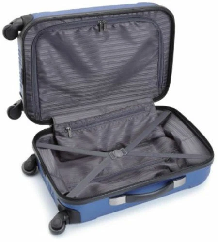 Equipaje de mano Kenneth Cole 20" lado duro azul cobalto 4 ruedas giratorio LTW nuevo Foto 4 de 4