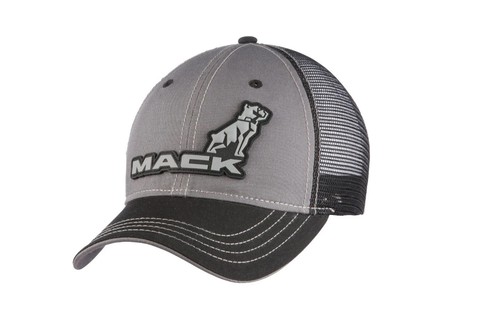 Mack Trucks Black & Gray 3D Rubber Snapback Trucker Hat/Cap