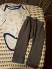 6-9 Month Boy Lamaze gray Jogger Pants +  baby bebe Long Sleeve Bodysuit 2 Piece — photo 1