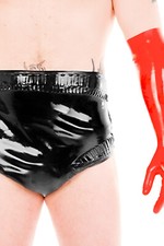 Frilled Latex Baby Pants Unisex Underwear Briefs - Rubber Fetish - Chlorination