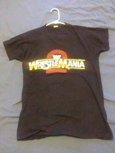 Vintage RARE HTF WWF Wrestlemania 2 T 