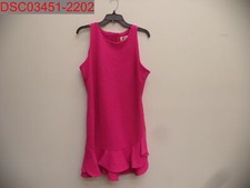 NWOT - Eliza J Women's Vibrant Pink Polka Dot Sleeveless Trumpet Dress, Size 14
