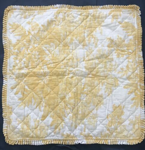 Pottery Barn Marigold Yellow Matine Toile Euro Sham For Sale