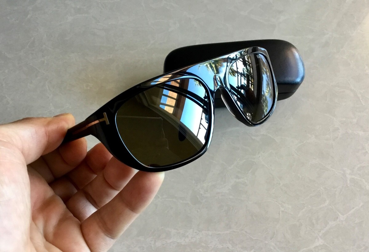 Tom Ford Women Sunglasses Black Roviex Pilot FT1002/S 01J NEW AUTHENTIC $485 Authentic Tom Ford FT1002-01J Oversized shiny Black  main image 2