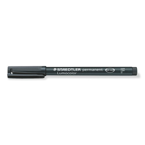 Staedtler Lumocolor Pen F Permanent Marker 0.6 mm Fine Tip Black