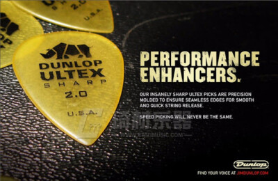 3 x Jim Dunlop ULTEX SHARP 0,90 mm Gitarren-Plektren - 3er-Pack hochwertige Gitarrenplektren!