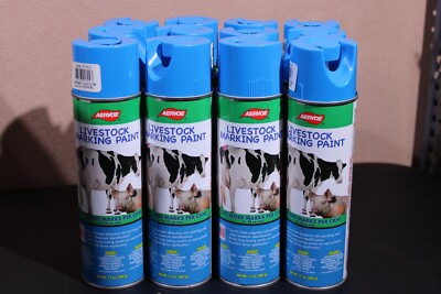 Aervoe 1704 Blue Livestock Marking Paint -Inverted 20 oz. 12-Pack