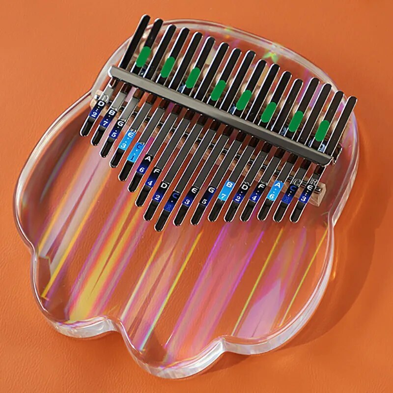 100% Brand New 17 Key Kalimba Micro Transparent Professional Chromatic