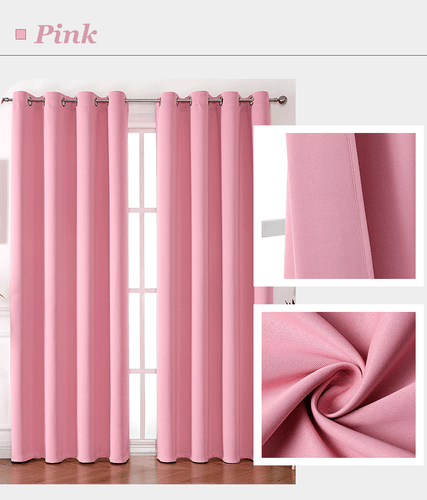 2X Blockout Curtains Blackout Window Curtains Draperies Pair Eyelet for Bedroom - Bild 32 von 54