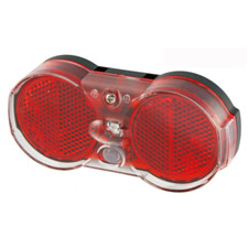 Fanale Posteriore Bici Luce a Led Rosso per Portapacchi Bicicletta City Trekking