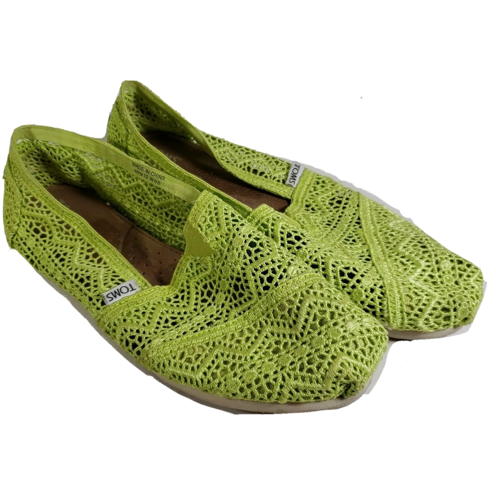 toms crochet flat shoes