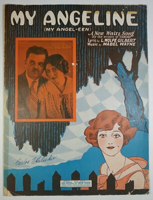 My Angeline New Waltz Gilbert Wayne Vintage Sheet Music 1929