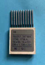 *NOS* 16x257;287 WH-80/12-PRECISION-CHROMIUM NEEDLES (PK. OF 10) FREE SHIPPING