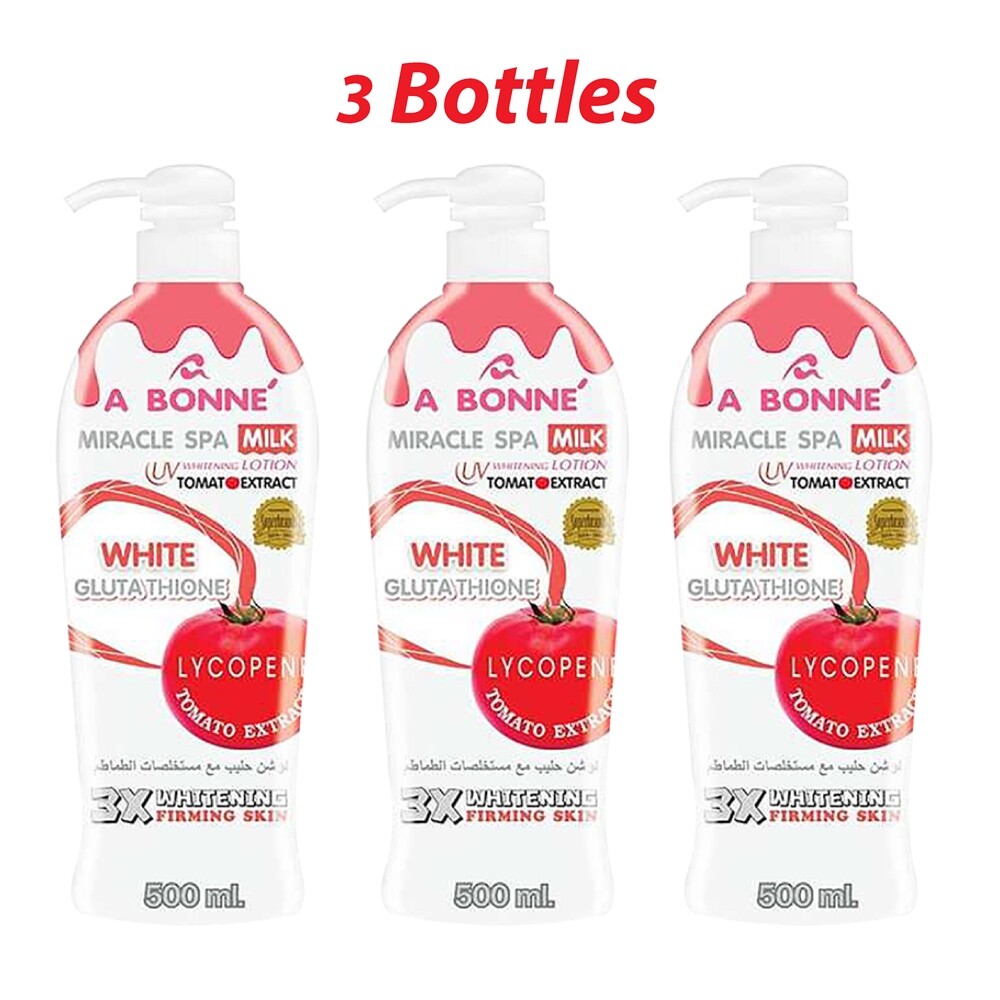a bonne white glutathione lotion 3x500ml Lotion Body A Bonne Tomato Extract Whitening White Gluta Firming  Skin