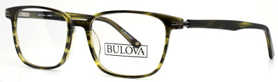 BULOVA Zanzibar Green Womens Square Full Rim Eyeglasses 53-17-140 B:39
