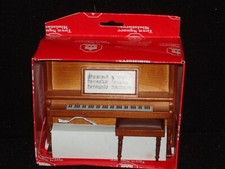 TOWN SQUARE MINIATURES Upright Spinet Piano and Bench NEW IN BOX