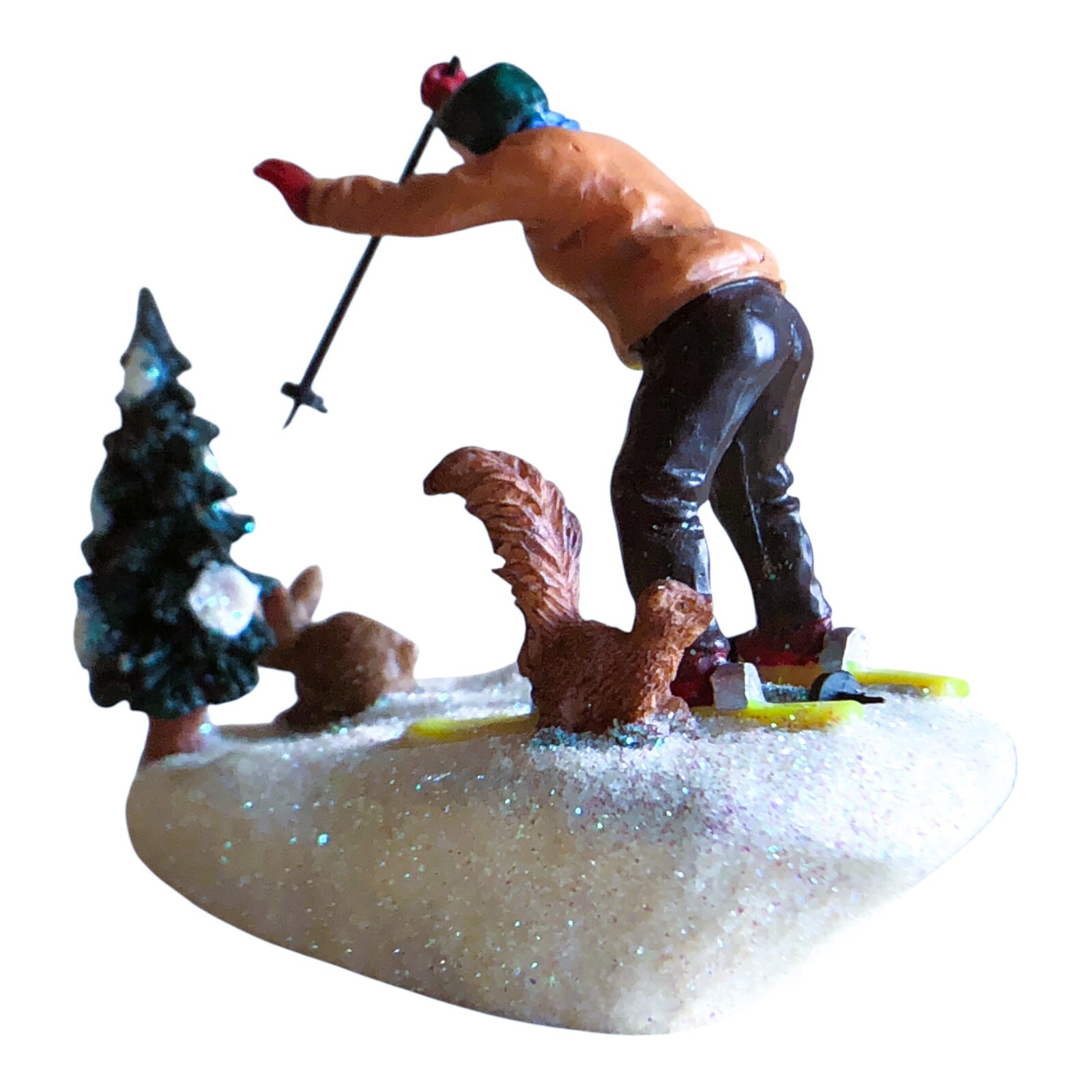 LEMAX Out of Control Skiing Santa Christmas Tree Ornament