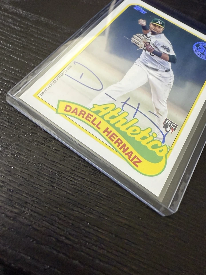 2024 Topps Update #89AU-DAH Darell Hernaiz RC 1989 Topps On-Card Auto As Rookie - Image 3 of 4