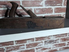 Antique W Butcher Cast Steel Wooden Jack Plane 15.75 Carpenter Hand Tool