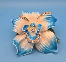 Keren Kopal Blue Flower Trinket Box FL1266 Au...