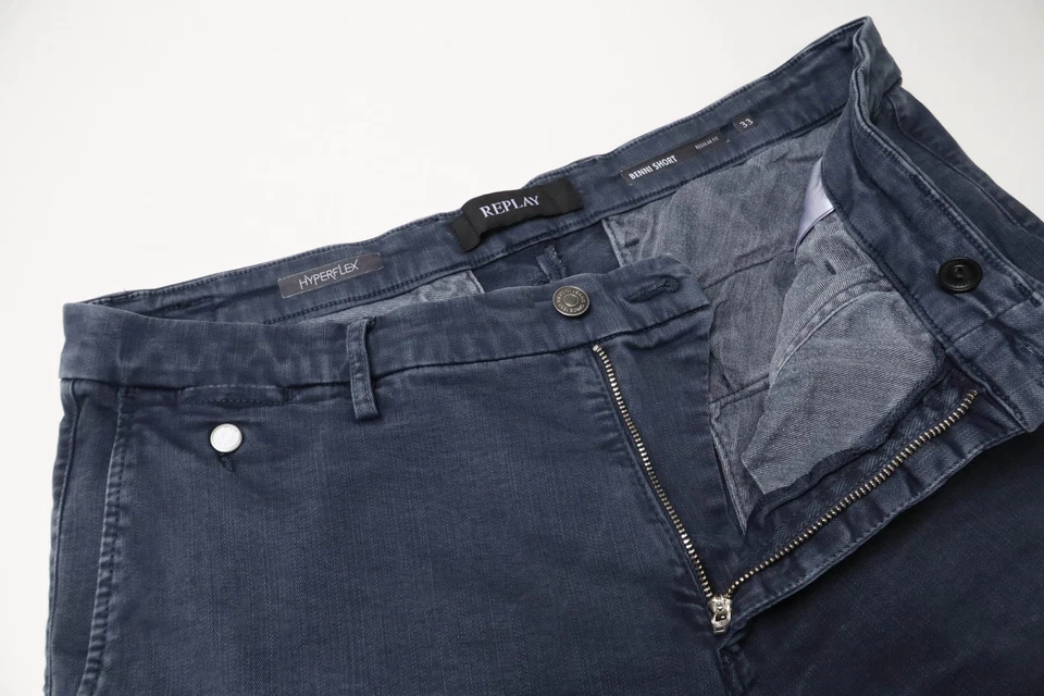 REPLAY Benni Short Regular Fit Hyperflex Shorts Men's W33 Chino Pockets - Image 4 of 4