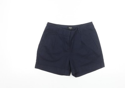 Oasis Damen blau Größe 8 Chino Shorts Baumwoll-Twill