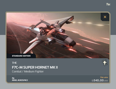 Star Citizen - Ship Upgrades - to - F7C-M Super Hornet Mk II - Limited CCU