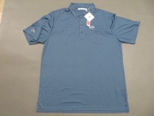 Travis Mathew Polo Shirt Mens 2XL Heather Navy Blue Golf Performance Stretch