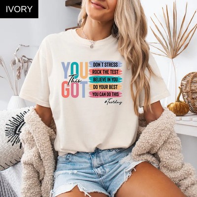 Test Day Teacher State Testing Comfort Tee Student Exam Gift