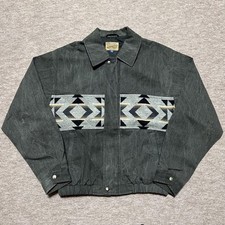 HIGH GRADE WEATERNWEAR by Pendleton Denim Jacket Size M Charcoal Gray