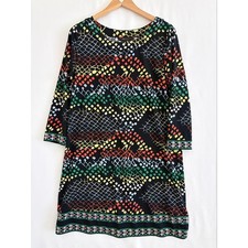 BCBG Maxazria Jersey Dress with 3/4 sleeves Women’s Size Medium Abstract Print