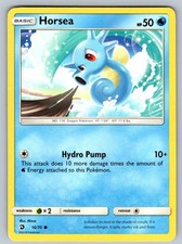 Horsea 16/70 Common Dragon Majesty Pokemon Damaged