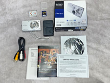Sony Cyber-shot DSC-W560 14.1MP Digital Camera Silver w/ Box  Accessories