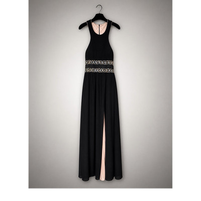 Blondie Nites Black Beaded Halter Sleeveless Maxi Dress Juniors Size 13 | eBay Blondie Nites Black Beaded Halter Sleeveless Maxi Dress Juniors Size 13 | eBay