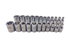 New Craftsman 23 Pc 14 Drive Standard Sae Metric 6pt Ez Read Shallow Sockets New Craftsman 23 Pc 14 Drive Standard Sae Metric 6pt Ez Read Shallow Sockets