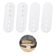 4 Pack Hat Extender, Size Extension Accessories, Snapback 8, White