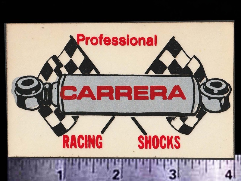CARRERA Racing Shocks - Original Vintage 1970’s Racing Decal/Sticker - 4 inch