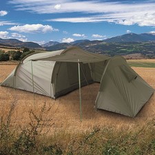 Mil-Tec 3-Personen Tente Avec Espace Olive Camping Tunnel 3-Mann Familienzelt