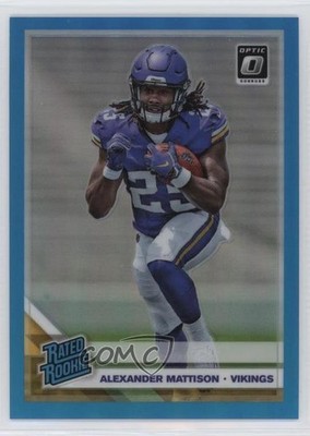 2019 Donruss Optic Rated Aqua Prizm /299 Alexander Mattison #181 Rookie RC 17pt