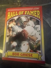 Bob Griese 1990 Score Hall Of Famer #601 Miami Dolphins Football Card 