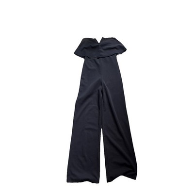 Lulus Black Off-Shoulder Wide-Leg Polyester Jumpsuit Party Size S