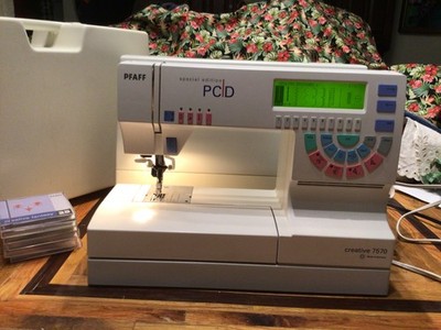 Pfaff 7570 Creative Sewing Machine &Embroidery Unit + 6 design cards