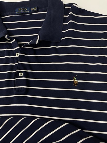 Polo Ralph Lauren Polo a Rayas Calce Clásico Azul Blanco 3XL - Imagen 5 de 10