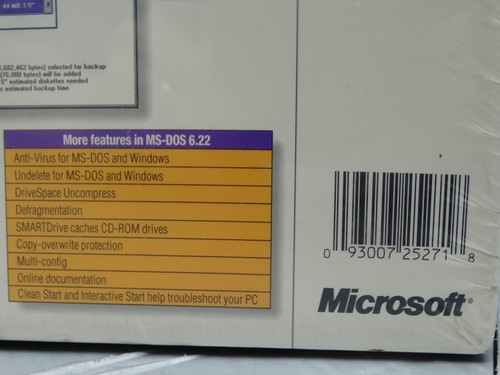 Microsoft DOS 6.0 Upgrade (3.5) HD 58571 Sealed New - Picture 5 of 8