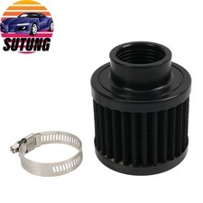 Black 35mm Car Air Filter Universal Cold Air Intake Filter High Flow Breather
